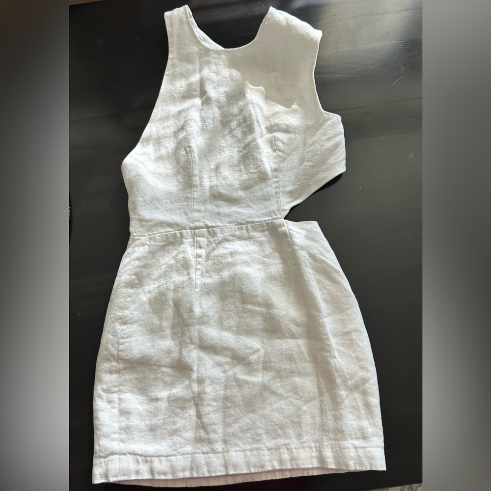 St. Agni Deconstructed Mini Dress in Ivory - Picture 6 of 8